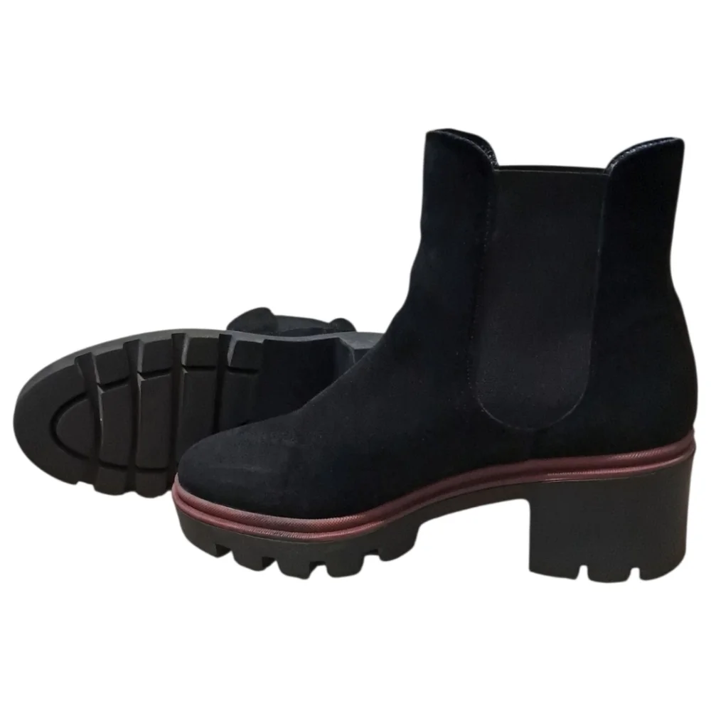 Antonio de Faria Black Suede Chelsea Boots – EU 39 / US 8 – Portugal Made - Picture 15 of 16